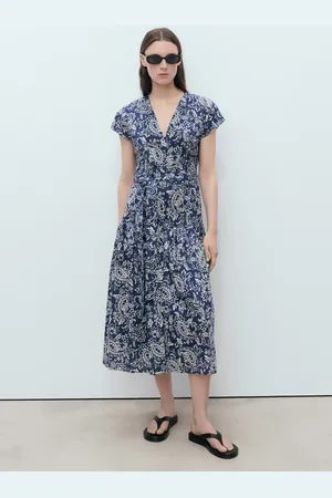 MANGO Vestito svasato paisley cintura