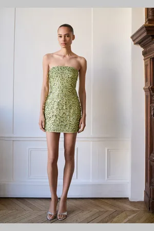 MANGO Vestito senza spalline cristalli
