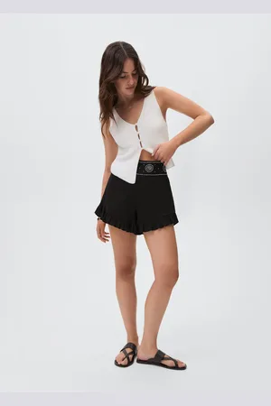 MANGO Short ricamo perline
