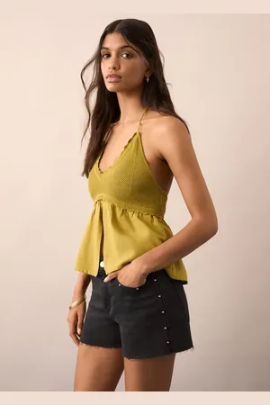 MANGO Short denim borchie