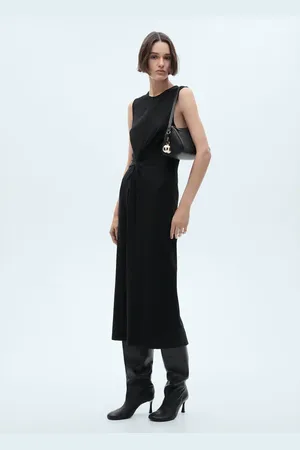 MANGO Vestito midi dettaglio drappeggiato