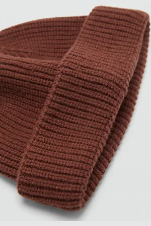MANGO Cappello maglia a coste