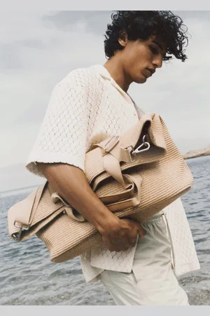 MANGO Borsa tote rafia