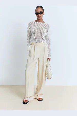 MANGO Pullover crochet maniche lunghe