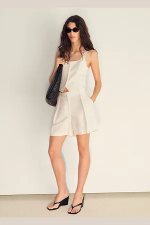 MANGO Gilet da abito in misto lino
