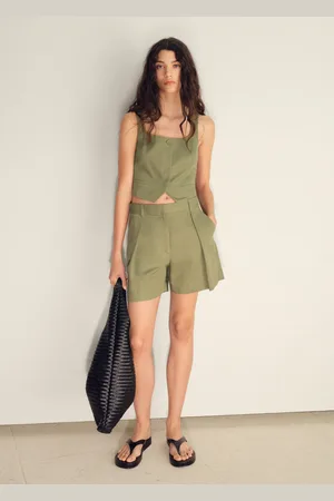 MANGO Gilet da abito in misto lino
