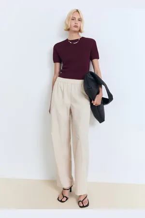 MANGO Pullover crop maniche corte
