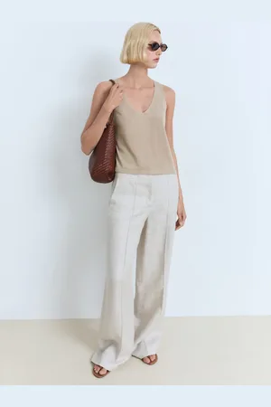 MANGO Top maglia collo a V