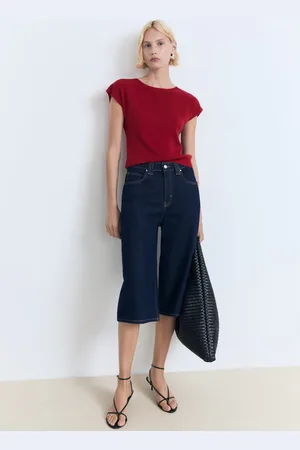 MANGO Pullover maglia sottile maniche corte