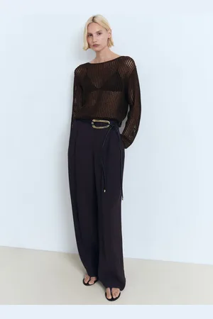 MANGO Pullover crochet maniche lunghe