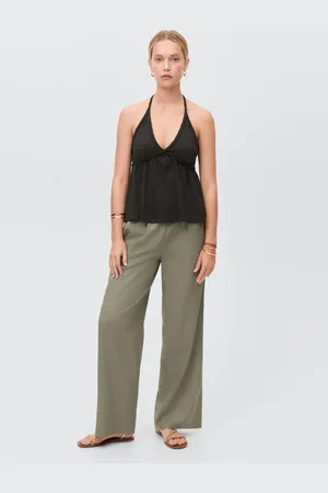 MANGO Pantaloni diritti lino