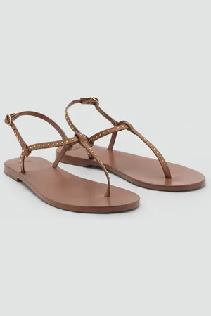 MANGO Sandali pelle mini borchie