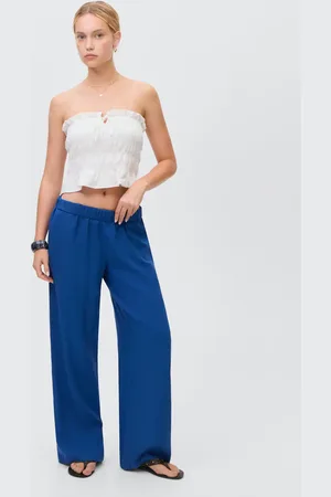 MANGO Pantaloni diritti lino