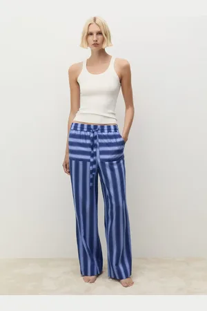 MANGO Pantaloni lyocell riga intessuta bicolore