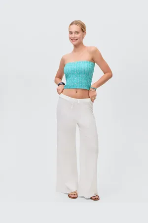 MANGO Pantaloni diritti lino
