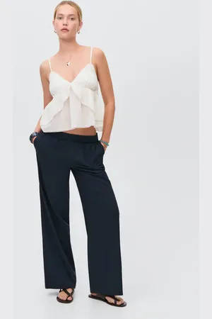 MANGO Pantaloni diritti lino