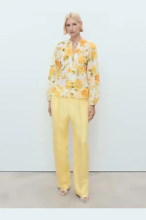 MANGO Blusa floreale cotone