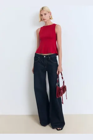 MANGO Top peplum dettaglio cuciture