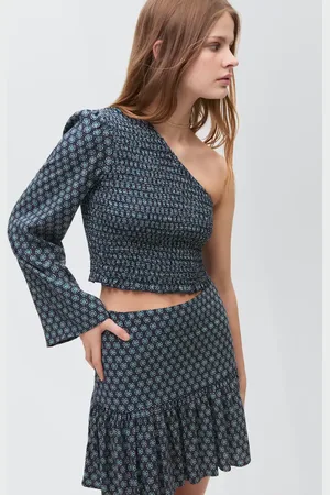 MANGO Blusa asimmetrica increspata