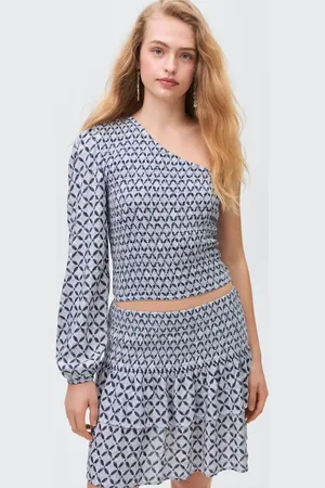 MANGO Top asimmetrico stampato