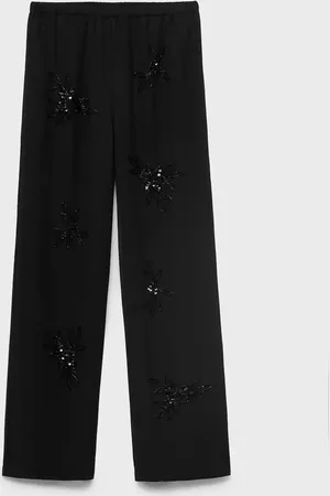 MANGO Pantaloni ricamo pietre