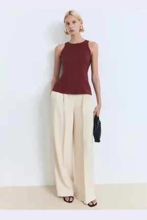 MANGO Blusa peplum collo halter