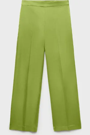 MANGO Pantaloni dritti satinati