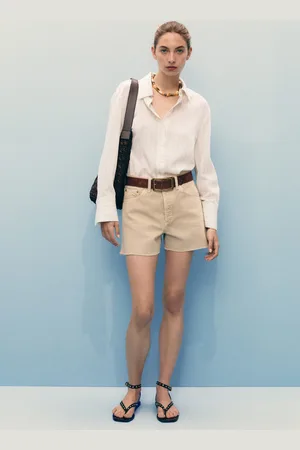 MANGO Short denim orlo sfilacciato