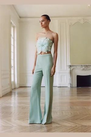 MANGO Pantaloni scampanati vita alta