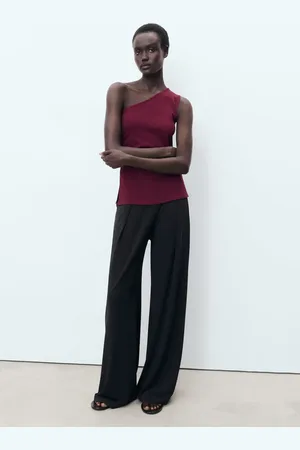 MANGO Top asimmetrico drappeggiato