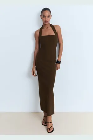 MANGO Abito lungo con scollo halter