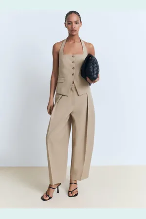 MANGO Gilet da completo in lino