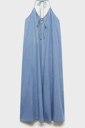 MANGO Vestito denim spallini
