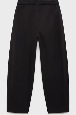 MANGO Pantaloni paper bag cotone
