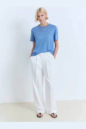 MANGO Maglietta lino maniche corte