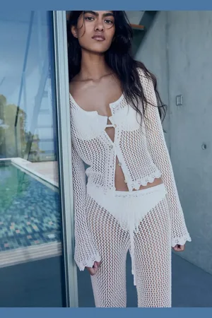 MANGO Cardigan crochet bottoni