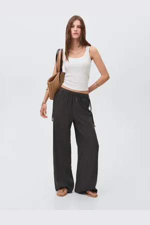 MANGO Pantaloni lunghi in lino