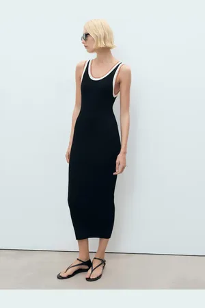 MANGO Vestito maglia dettagli contrasto