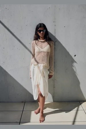 MANGO Pullover crochet maniche lunghe