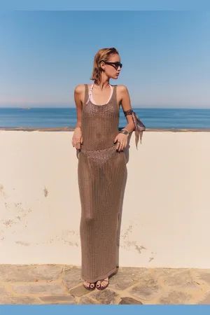 MANGO Vestito lungo crochet