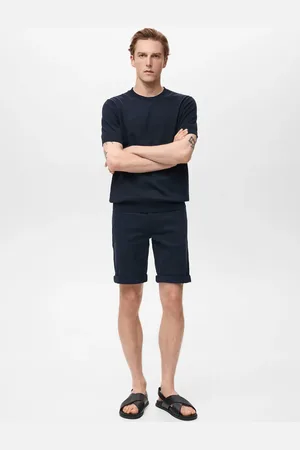 MANGO Bermuda denim slim fit