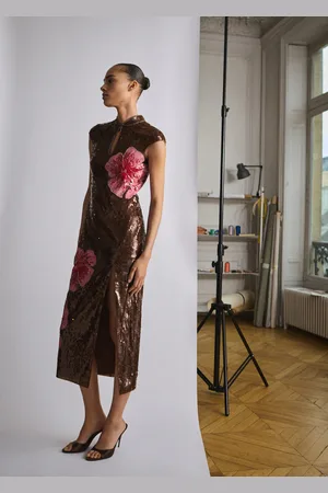 MANGO Vestito design floreale paillettes