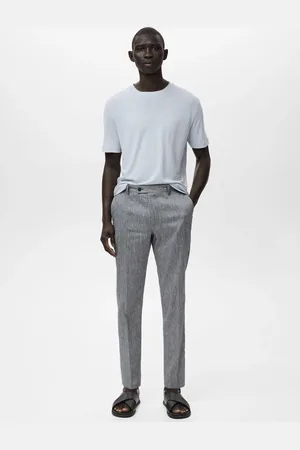 MANGO Pantaloni lino slim fit