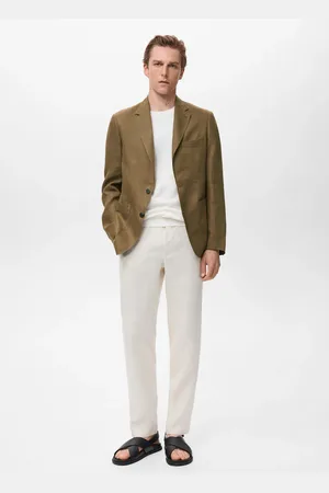 MANGO Giacca abito Salerno 100% lino slim fit