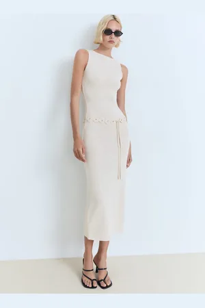 MANGO Abito maglia cintura