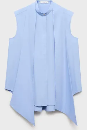 MANGO Blusa fiocco collo