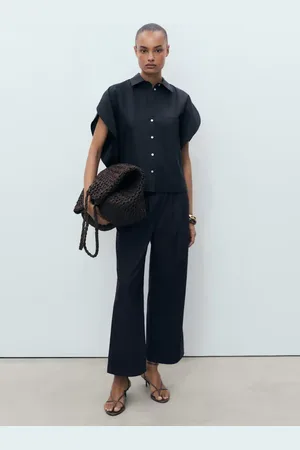 MANGO Pantaloni diritti crop