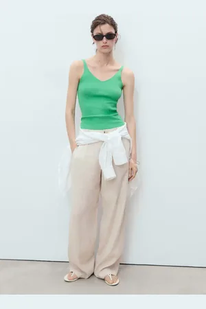 MANGO Top maglia scollo a V
