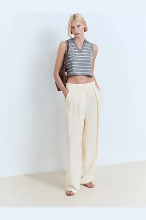 MANGO Polo crop a righe