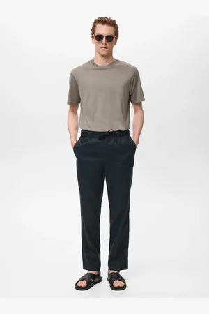 MANGO Pantaloni jogger cotone Tencel